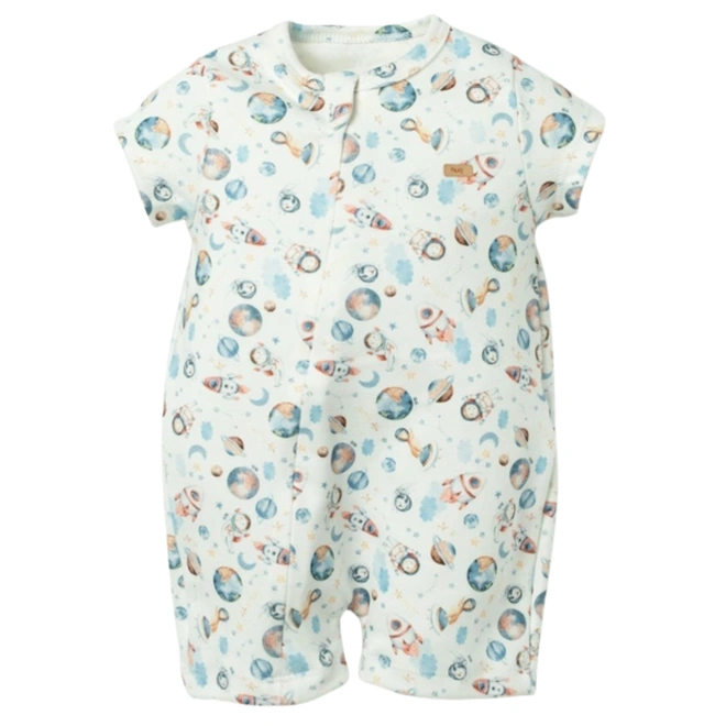 Macacão Meia Manga com Zíper - Coleção Espacial