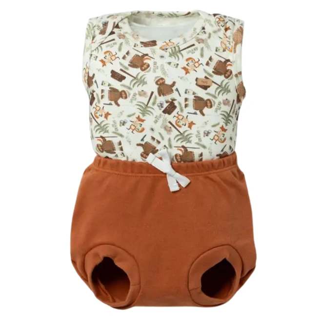 Conjunto de Body Regata com Tapa Fralda - Coleção Camping