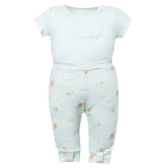 Conjunto de Body Meia Manga com Calça - Coleção Lovely Day