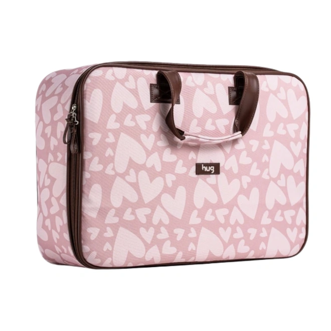 Bolsa Maternidade XG - Coleção Coração - Rosa