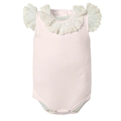 Body Regata com Detalhe em Tule - Rosa