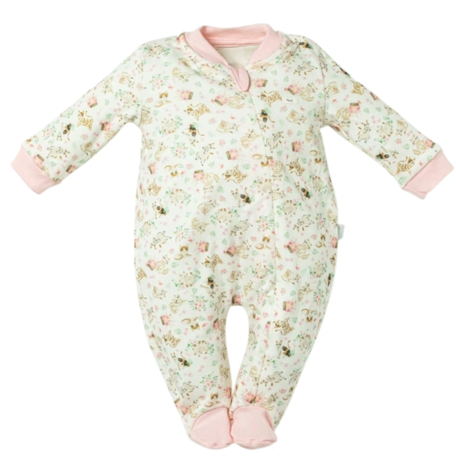 Macacão Manga Longa com Zíper - Coleção Gatinhos