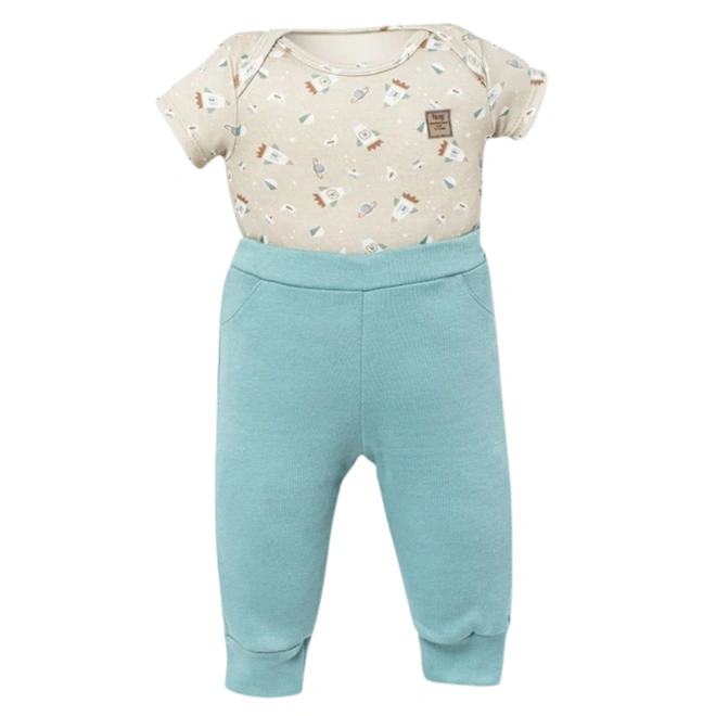 Conjunto de Body Meia Manga com Calça - Coleção Be Brave