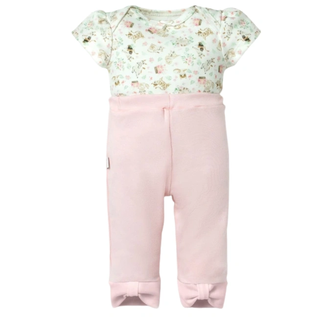 Conjunto de Body Meia Manda com Calça Culote - Coleção  Gatinhos