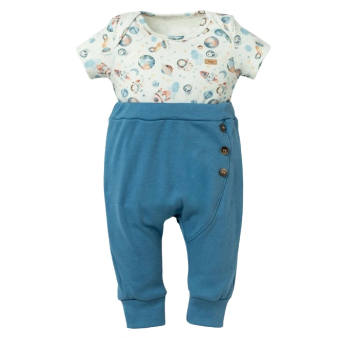 Conjunto de Body Meia Manga com Calça Saruel - Coleção Espacial