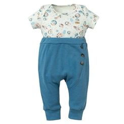 Conjunto de Body Meia Manga com Calça Saruel - Coleção Espacial