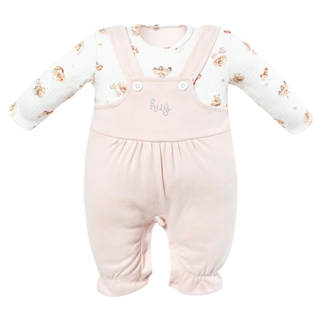 Macacão Manga Longa Estilo Jardineira - Coleção New Baby