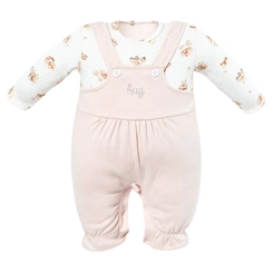 Macacão Manga Longa Estilo Jardineira - Coleção New Baby