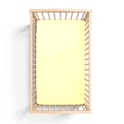 Lençol de Elástico Liso - 100% Algodão - Amarelo