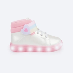 Tênis de LED Sneaker Coração - Branco