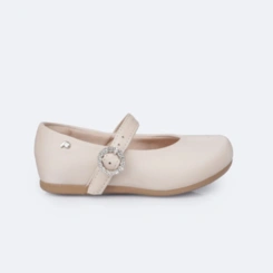 Sapatilha Angel com Fivela com Strass - Areia