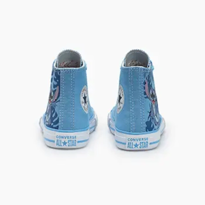 Tênis Cano Alto Chuck Taylor Disney - Stitch - Azul e Branco
