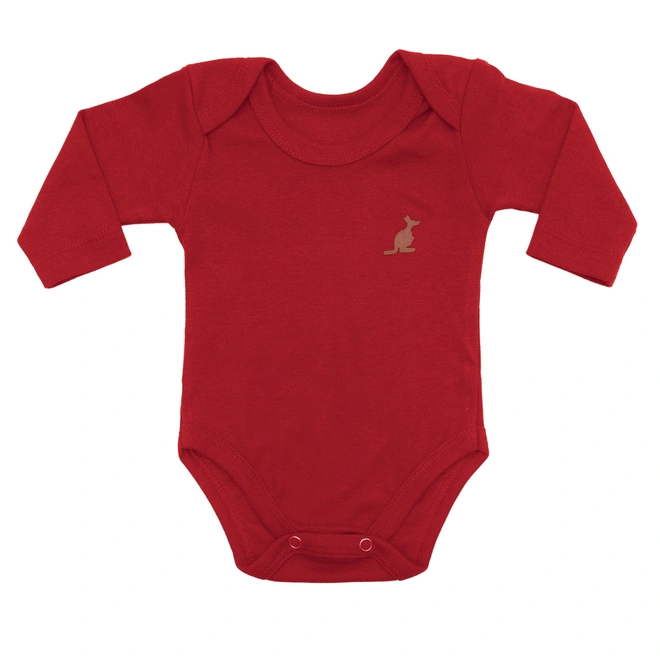 Body Liso de Manga Longa - 100% Algodão - Marsala