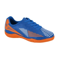 Chuteira para Futsal - Azul com Detalhes em Laranja
