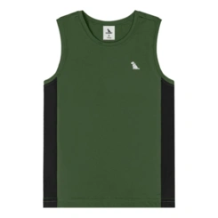 Camiseta Regata em Malha Dry Fit com Fator de Proteção UV - Verde Bronze (180317)