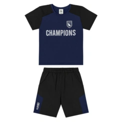 Conjunto em Malha Dry Fit com Fator de Proteção Solar - Azul Escuro (193921)