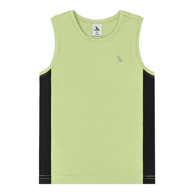 Camiseta Regata em Malha Dry Fit com Fator de Proteção UV - Verde Paraíso (130220)