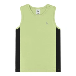 Camiseta Regata em Malha Dry Fit com Fator de Proteção UV - Verde Paraíso (130220)