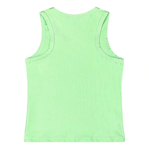 Camiseta Regata em Malha Micro Canelada - Verde Claro (120225)