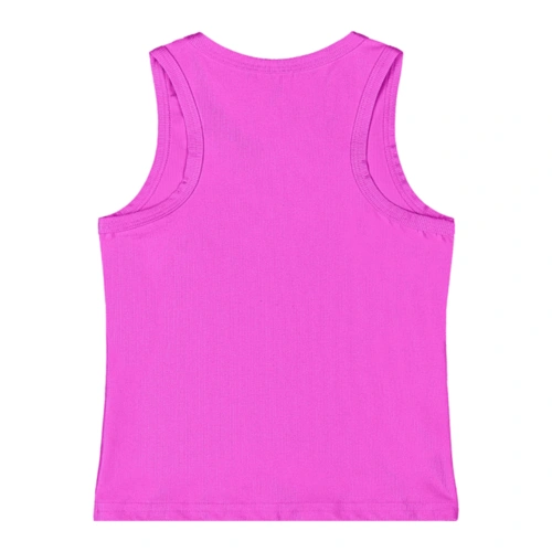Camiseta Regata em Malha Micro Canelada - Rosa Fiji (172623)