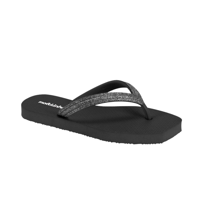 Chinelo de Bico Quadrado - Preto com Grafite