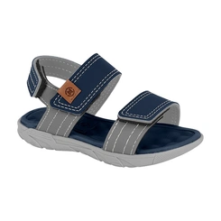 Sandália em Napa Floter Rústico - Marinho com Cinza