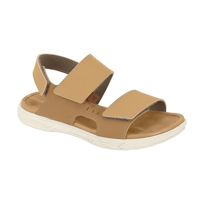 Sandália em Napa Floter Rústico Neo - Caramelo com Mostarda