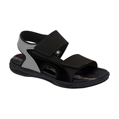 Sandália em Napa Floter Rústico Neo - Preto com Cinza