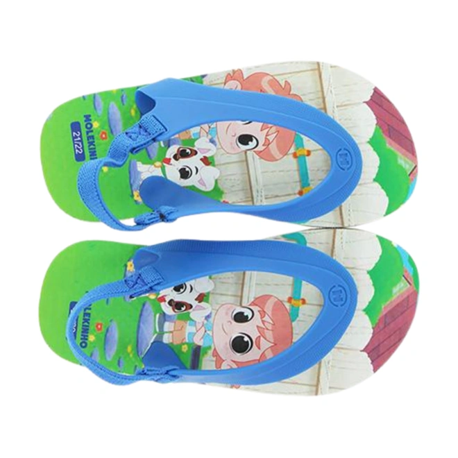 Chinelo com Elástico no Calcanhar - Azul