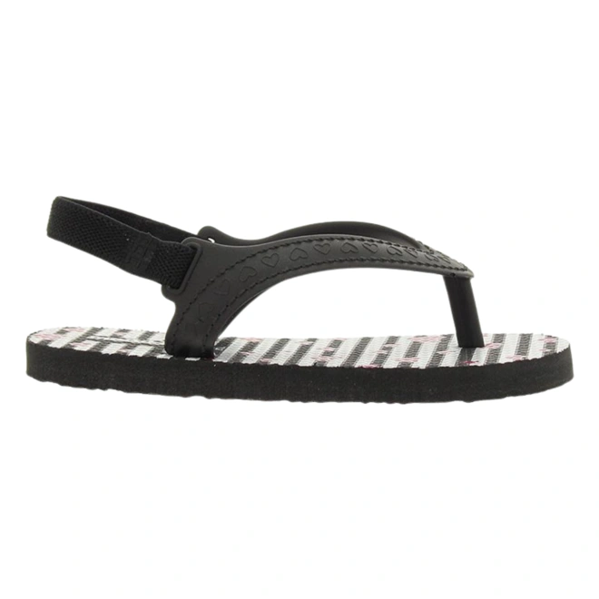 Chinelo com Elástico no Calcanhar - Preto com Pink