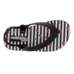 Chinelo com Elástico no Calcanhar - Preto com Pink