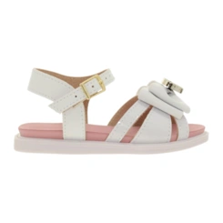 Sandália com Detalhe em Laço e Aplique em Coração - Branco