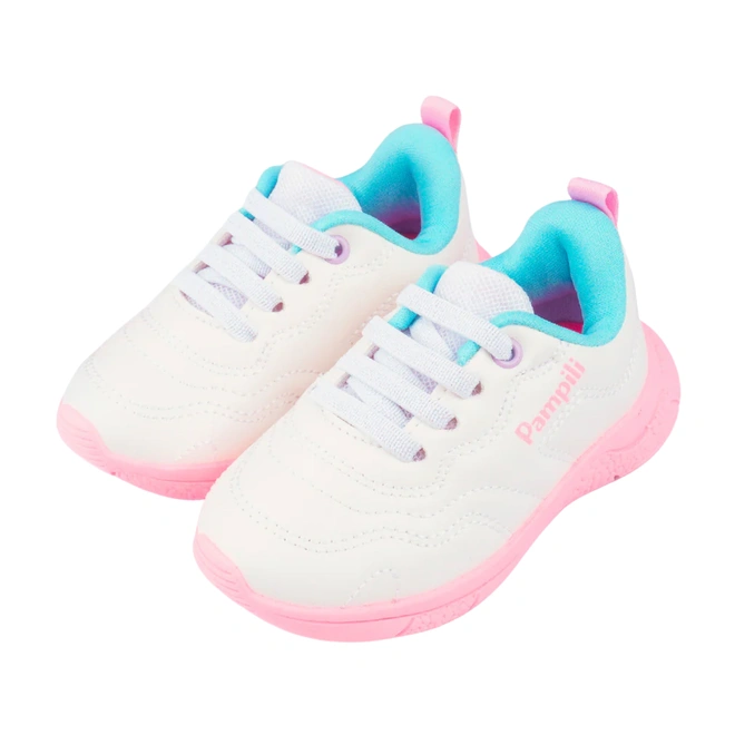 Tênis Mini Soft Costura - Branco/Colorido
