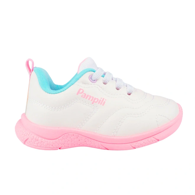 Tênis Mini Soft Costura - Branco/Colorido