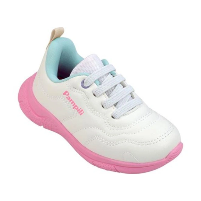 Tênis Mini Soft Costura - Branco/Colorido