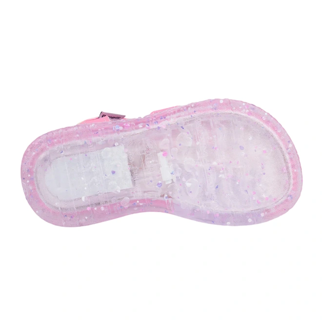 Sandália com LED e Detalhe em Laço - Rosa