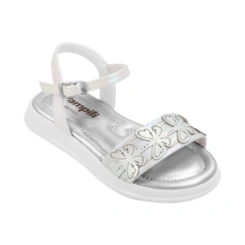 Sandália Sand Flower com Detalhes de Borboletas  - Branco