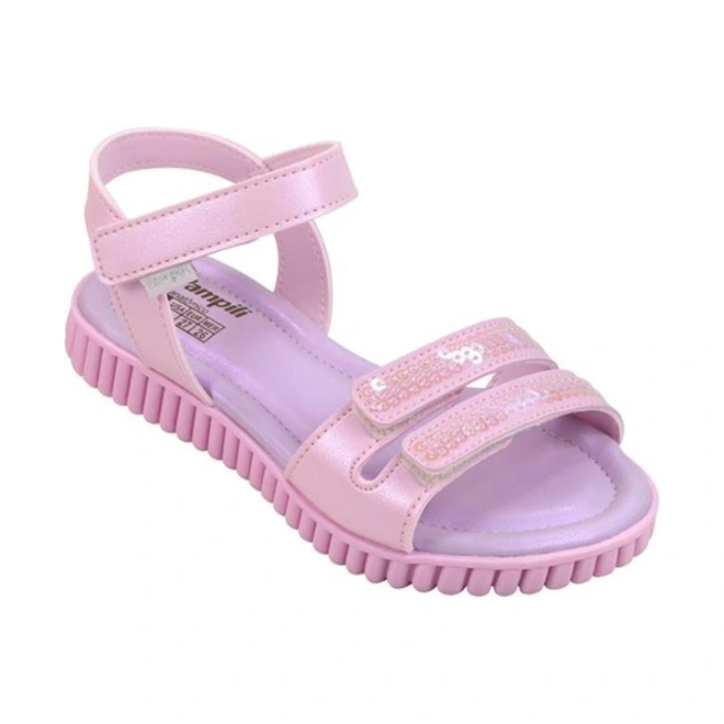 Sandália Papete Candy com Paetê - Rosa