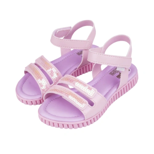 Sandália Papete Candy com Paetê - Rosa