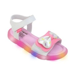 Sandália de LED Lulli Docinho com Detalhe em Laço - Branco