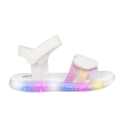 Sandália de LED com Detalhe em Coração - Branco