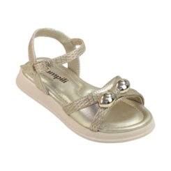 Sandália Sand Flower com Detalhes Tramados - Dourado