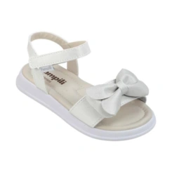 Sandália Sand Flower com Detalhe em Laço - Prata