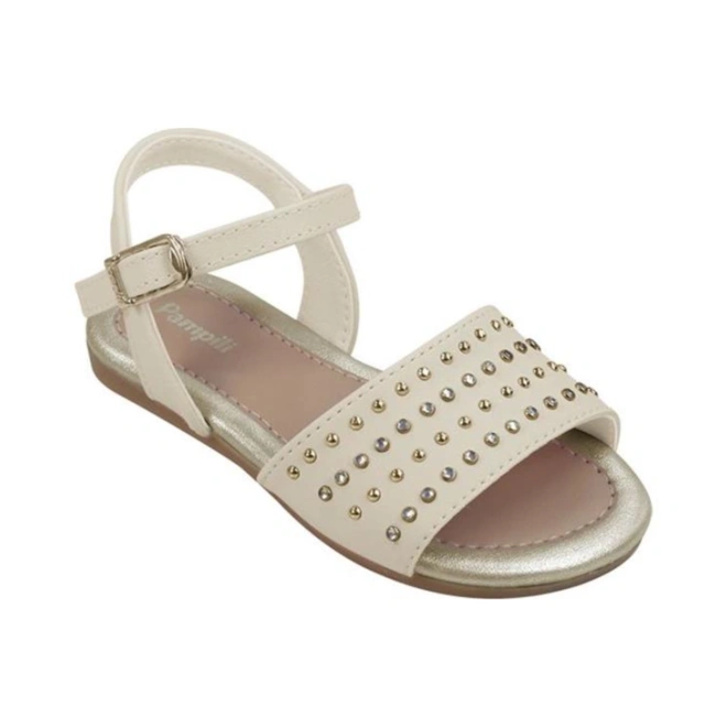 Sandália Mili com Strass - Nude
