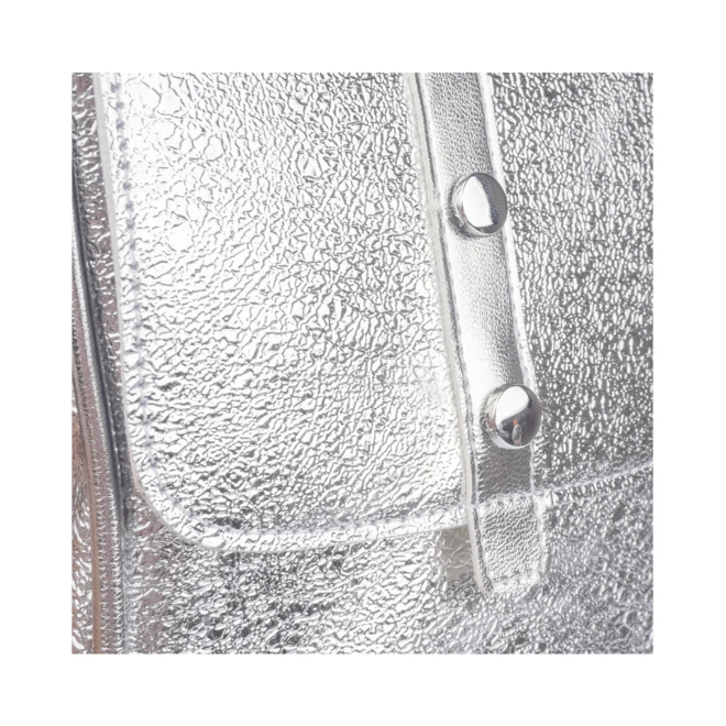 Bolsa Infantil Tiracolo Texturizada - Prata