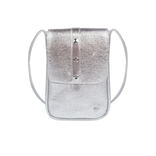 Bolsa Infantil Tiracolo Texturizada - Prata