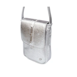 Bolsa Infantil Tiracolo Texturizada - Prata