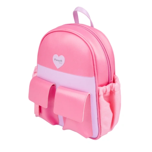 Mochila Infantil Funcional com Bolsos - Rosa