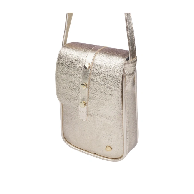 Bolsa Infantil Tiracolo Texturizada - Dourada