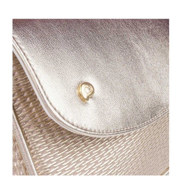 Bolsa Infantil com Detalhe Tramado - Dourada